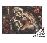 Skeleton Romance Rätsel Für Erwachsene 52x38cm/1000pcs,Herausforderungsspiele Gothic Romantic Style