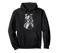 Skeleton Samurai Armor Warrior Japan Pullover Hoodie