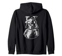 Skeleton Samurai Armor Warrior Japan Zip Hoodie