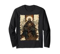 Skeleton Samurai Skull - Ukiyo-e Undead Warrior Long Sleeve T-Shirt
