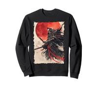 Skeleton Samurai Skull - Ukiyo-e Undead Warrior Sweatshirt