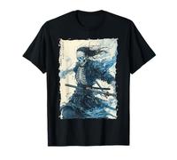Skeleton Samurai Skull - Ukiyo-e Undead Warrior T-Shirt