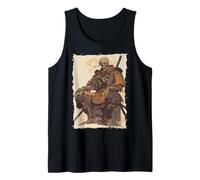 Skeleton Samurai Skull - Ukiyo-e Undead Warrior Tank Top