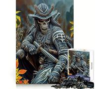 Skeleton Samurai Warrior for Adults 1000 Piece Puzzle Mind Exercise Toy Gentle Leisure Design Assembly Seasonal Gift 50x75cm