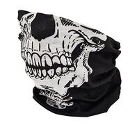 Skeleton Scarf Tube Black Snood Soft Warm Winter Washable Neck Elastic Tubular Gaiter Face Mask Seamless Multifunctional Unisex Stretchy Bandana Cover Headband for Sports Hiking Cycling Motorcycles