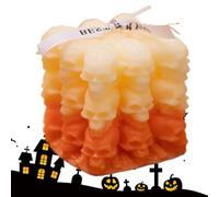 Skeleton Scented Candle | Cube Fragrance Candle,Halloween Skeleton Cube Candle Skull Aromatherapy Candles Farmhouse Decoration for Adults