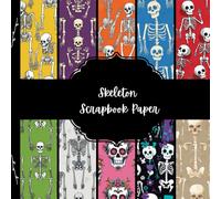 Skeleton Scrapbook Paper, Halloween Junk Journal Paper, Spooky Decorative Paper, DIY Projects, Origami, Collage Sheets, Decoupage Paper, 10 Designs, Double Sided