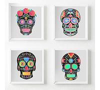 Skeleton Shape Scratch Art Paper Set, Safe and Non- Halloween Draft Paper with Gradients for Children's Artistic Enlightenment, Halloween Age 3+