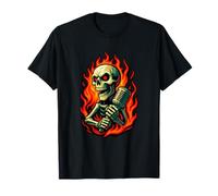Skeleton Singer Microphone Graphic Metal Vocalist Art T-Shirt