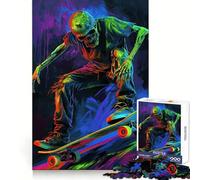 Skeleton Skateboarder Jigsaw Puzzle 1000 Piece for Teenagers Clear Logic Toy Easy Leisure Perfect Cut Birthday Gift 38x52cm