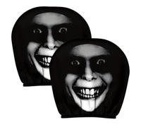 Skeleton Skull Car Headrest Cover,Halloween Headrest Cover,universal Washable Auto Head Rest Pillow Protector For Suv Sedan Van Truck Women Men