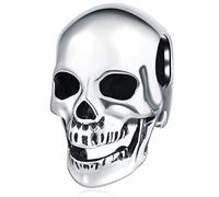 Skeleton Skull Charms fits Pandora Halloween Bracelet, Sugar Skull Antique Beads in 925 Sterling Silver, Dia De Los Muertos Charm Gifts for Friends/Children/Boyfriend