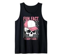 Skeleton Skull Fun Fact Dont Care Sarcastic Humor Halloween Tank Top