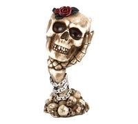Skeleton Skull Planter, Decorative Halloween Bone Pots, Scary Skull Flower Holder, Cruel Realistic Detail with Hidden Hands Design, Unique Resin Decoration for Haunted Houses