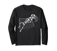 Skeleton Soccer Halloween Sport Player Costume Long Sleeve T-Shirt