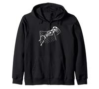 Skeleton Soccer Halloween Sport Player Costume Zip Hoodie