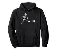 Skeleton Soccer Player Spooky Trick Or Treat Halloween Pullover Hoodie