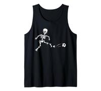 Skeleton Soccer Player Spooky Trick Or Treat Halloween Tank Top