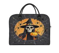 Skeleton Spider Web Laptop Tote Bag Casual Travel Handbag Multi Pocket Shoulder Bags for Work Travel