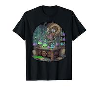 Skeleton Steampunk Alchemist Heavy Metal Rock Dark Fantasy Value Graphic T-Shirt