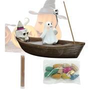 Skeleton Stick Stand - 16.5 x 5.5 cm Large Table Tray, Cool Room Decoration, Zen Aromatherapy Incense Burner | For Home, Restaurant, Office, Antique Witch Style, Spiritual Healing, Relaxing