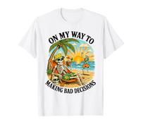 Skeleton Summer Vacation On My Way to Making Bad Decisions T-Shirt
