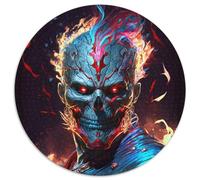 Skeleton Superman 1000 Pieces Puzzle Gifts 1000 Piece Round Jigsaw Educational Activity for Cognitive Skills Cognitive Skill Improvement 67.5x67.5cm