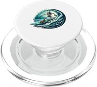 Skeleton Surf Session: Ride the Eternal Waves PopSockets PopGrip for MagSafe