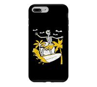 Skeleton Surfing Halloween Hawaii Funny Hawaiian Bone Surfer Case for iPhone 7 Plus/8 Plus