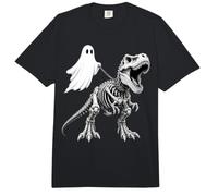 Skeleton T Rex Leashed Ghost Halloween Dinosaur Bones Comfort Colors Adult Heavyweight T-Shirt