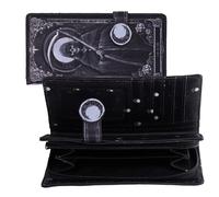 Skeleton Tarot Embossed Coin Purse, Gothic Design, 19 cm x 10 cm x 3 cm