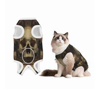Skeleton Temple Recovery Suit for Dogs Cats After Surgery, Soft Cotton Post-Surgery Suit for Male and Female Pet
