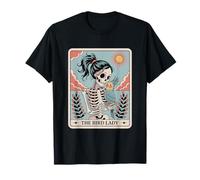 Skeleton The Bird Lady Tarot Card Skeleton Halloween Parrot T-Shirt