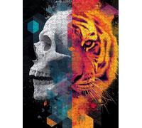 Skeleton Tiger Jigsaw Puzzle 4000 Piece, Puzzles for Adults 4000, The Impossible Challenge, Jigsaw Puzzle Games Classic Educational, Wooden Puzzles, for Home Wall Decoration Gift FNKL1-613