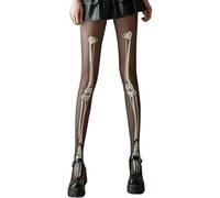 Skeleton Tights,Black Halloween Tights for Women UK,White Skull Leggings | Patterned Tight Socks Kids Stockings Lace Pantyhose Funky Gothic Costumes for Girls Ladies Womens Witch Outfit Accessories