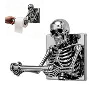 Skeleton Toilet Paper Holder, Skull Wall Mount, Funny Bathroom Decor
