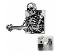 Skeleton Toilet Paper Holder Wall Mount Halloween Gothic Bathroom Decor