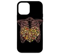 Skeleton Torso Heart Tummy Mexican Culture Foodie Lover Case for iPhone 12 mini