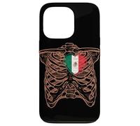 Skeleton Torso Mexican Heart Mexico Flag Long Live Case for iPhone 13 Pro
