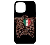 Skeleton Torso Mexican Heart Mexico Flag Long Live Case for iPhone 13 Pro Max