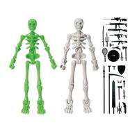 Skeleton Toy - 13x3.5cm Movable Realistic, Action Skeleton Figure, Small Decoration Accessories | Movable Joint Model Statue, Christmas Collection Party Desk Display, Use For Role-Playing Game