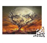 Skeleton Tree Jigsaw Puzzles Puzzle for Adults Kids. 1000 Piece Moonlit Night Whimsical Challenge Toy Educational Game Home Decoration for Adults& Kids Age 14 Years Up 1000pcs (75x50cm)
