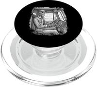 Skeleton Trucker Truck Driver Long Haul Road Trucking PopSockets PopGrip for MagSafe