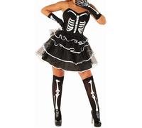 Halloween Ladies Deluxe Skeleton Tutu Costume