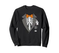 Skeleton Tuxedo Rib Cage Funny Halloween Party Mexican Bones Sweatshirt