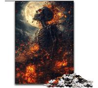 Skeleton Under The Moon Puzzles 1000 Pieces for Teenagers, Challenging Game for Is Ideal As A Gift for The Whole Family (50x75cm)