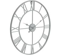 Skeleton Wall Clock - Grey Metal - 70cm x 70cm