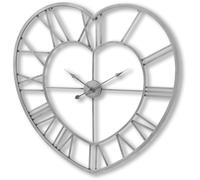 Skeleton Wall Clock - Silver Heart - 89cm x 89cm