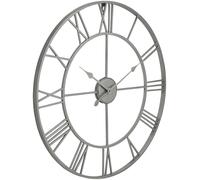 Skeleton Wall Clock - Silver Metal - 70cm x 70cm