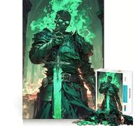 Skeleton Warrior 1000 Pieces Jigsaws Adults Puzzles Gifts Brain Workout Toy Relaxed Mind Art Assembly Memorable Gift 38x52cm